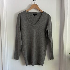 J. Crew Merino Wool Pocket Sweater Gray